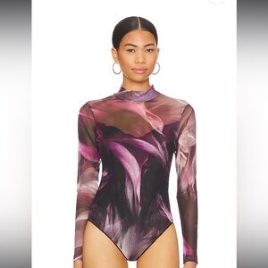 All saints Elia Margeaux Bodysuit in Black